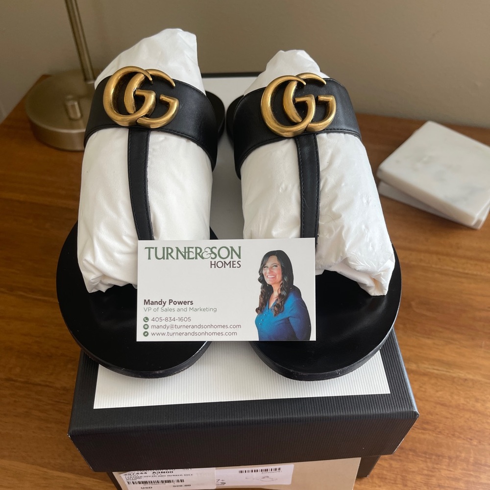 Gucci marmont sandals.